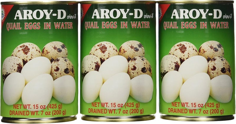 Aroy D Aroy-D Quail Eggs in Water - 15oz (Pack of 3 Cans) - Image 1